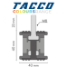Віброопори Vecamco TACCO - 4 шт (Навантаження 348 кг). Антивібраційні вставки для кондиціонерів, Червоні