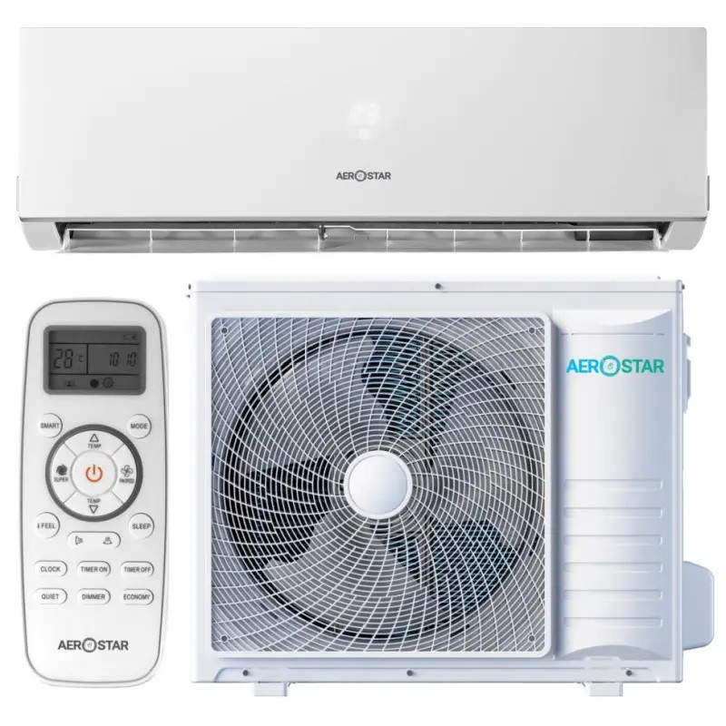 Кондиціонер Aerostar DJ AER-09A-R32-IU/AER-09A-R32-OU (25 м2, -15℃...+43℃, R32, Інвертор)